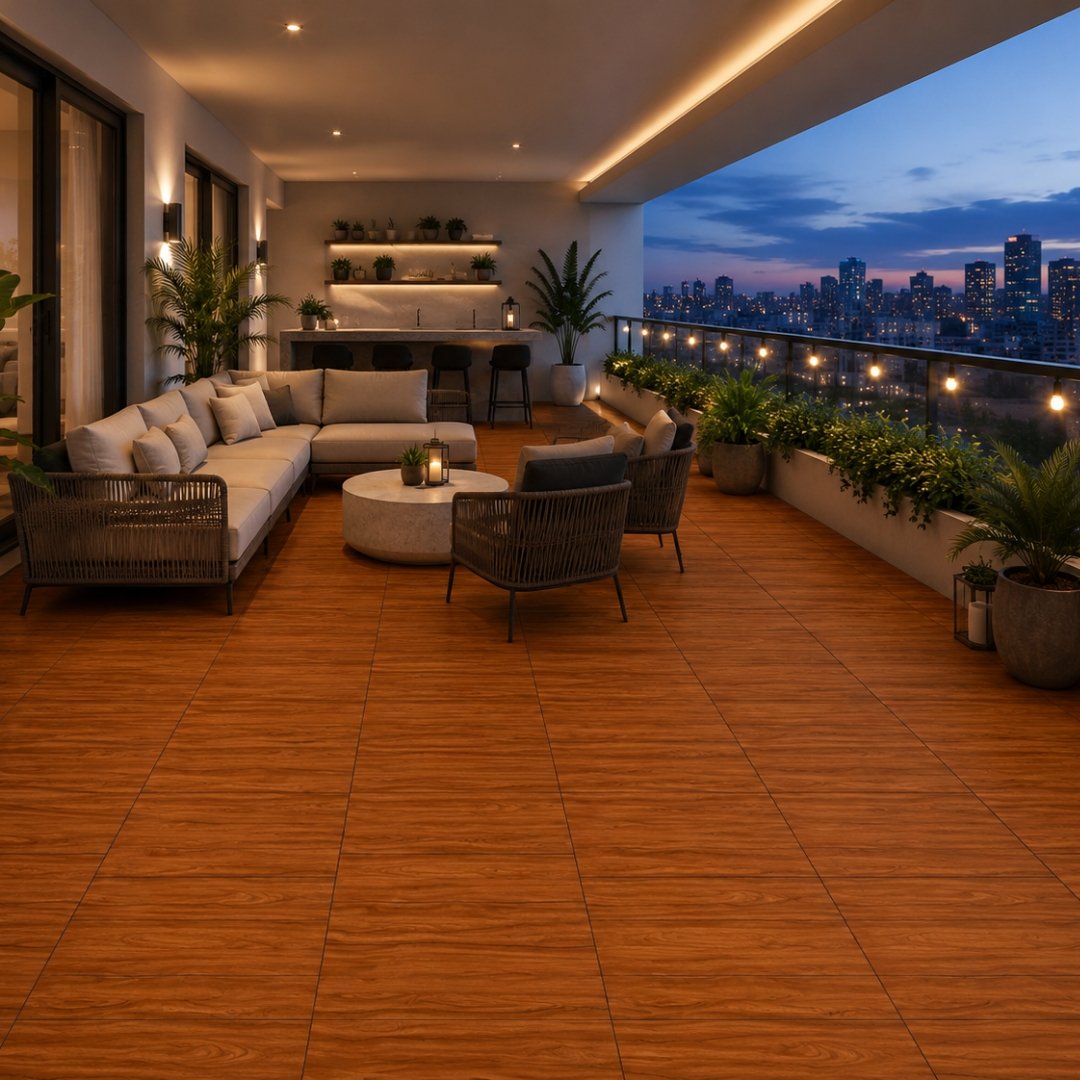 AL 5063 Wooden Tiles Balcony / Terrace - My Home Studio